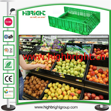 Caja plegable de verduras y frutas de plástico para la agricultura